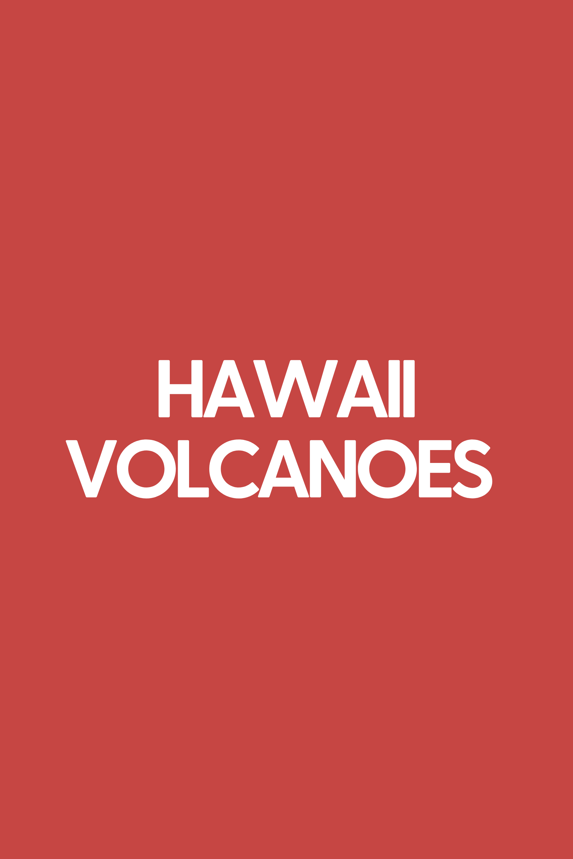 Hawaii Volcanoes (U)