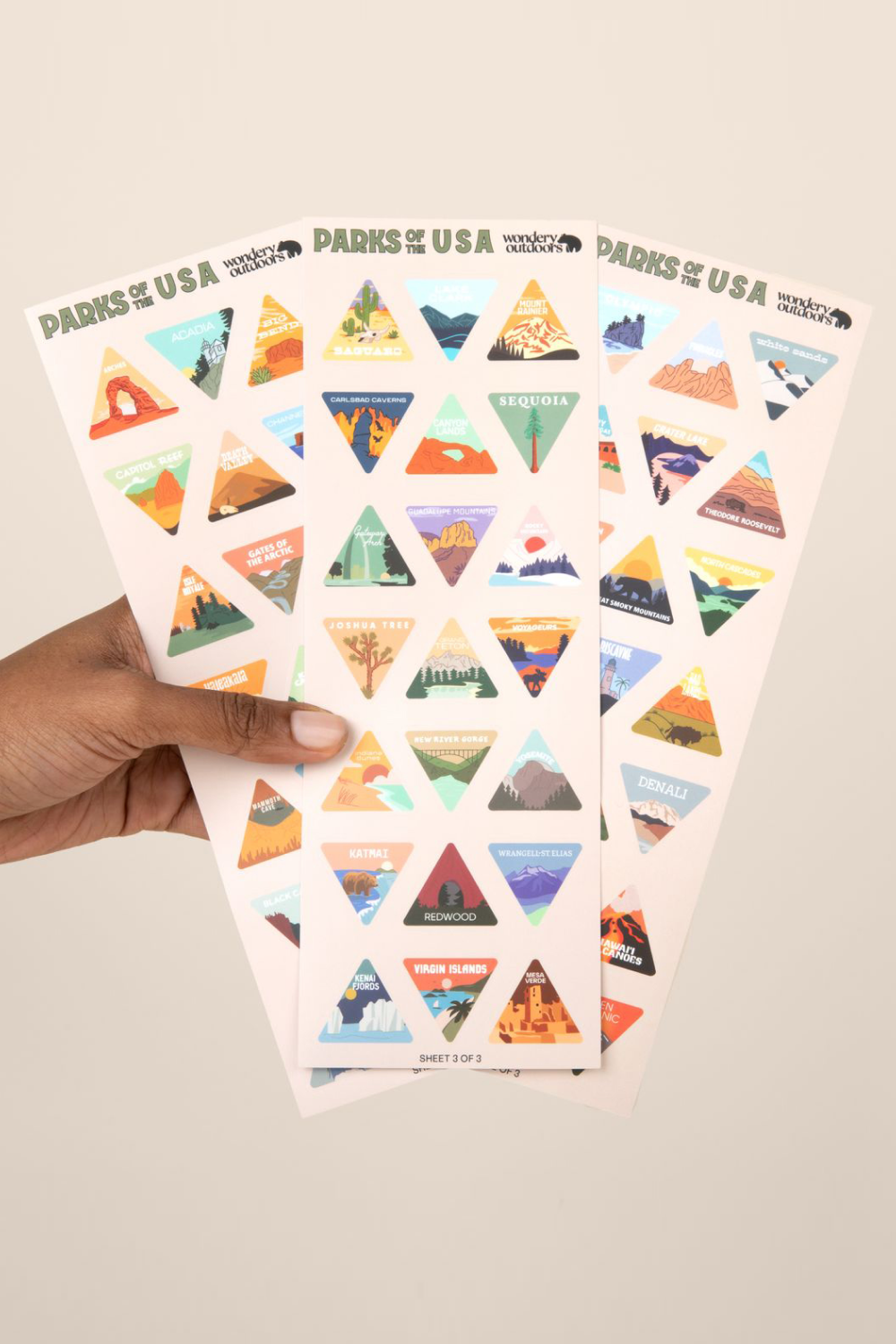 Parks of the USA Sticker Sheets