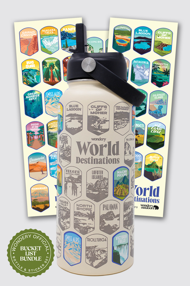 The World Destinations Bucket List Travel Bottle