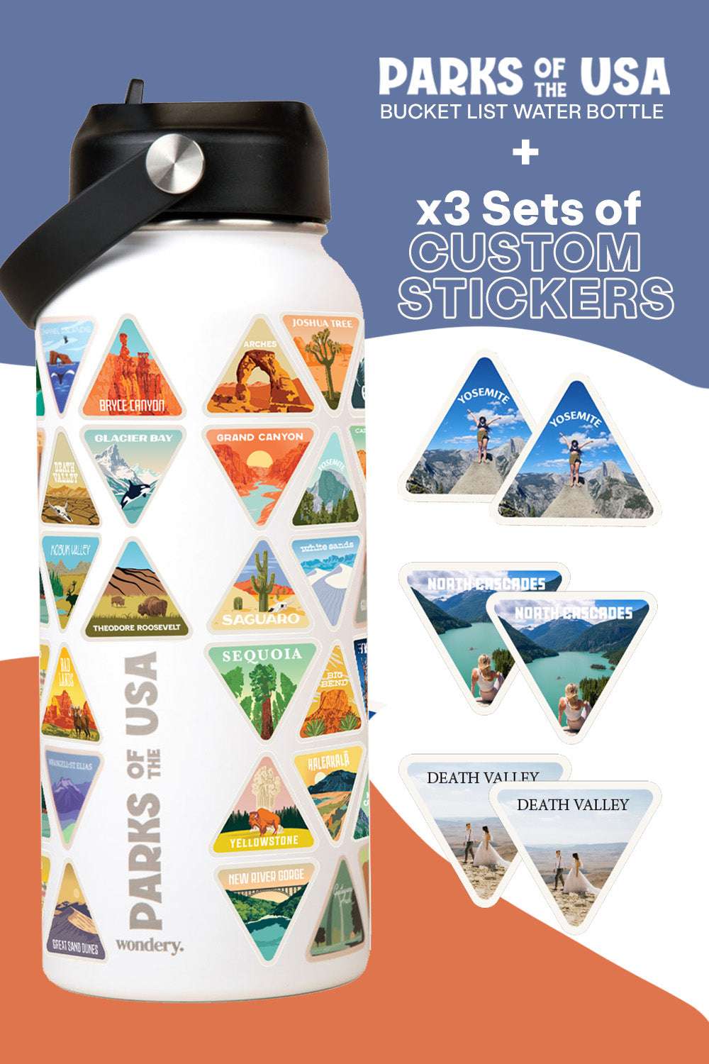 Parks Of The USA Bottle With Custom Stickers