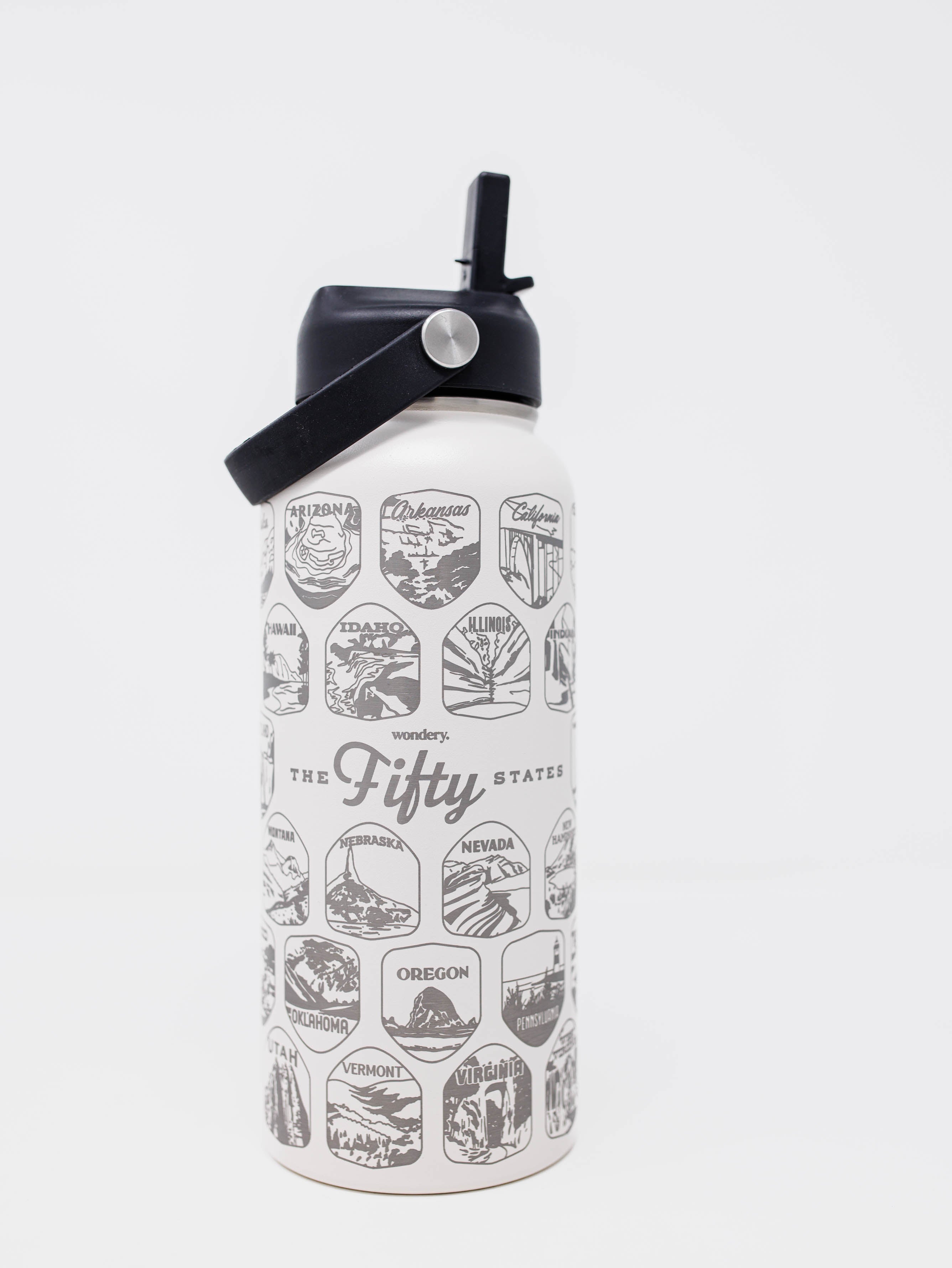 Fifty States Bucket List Travel Water Bottle