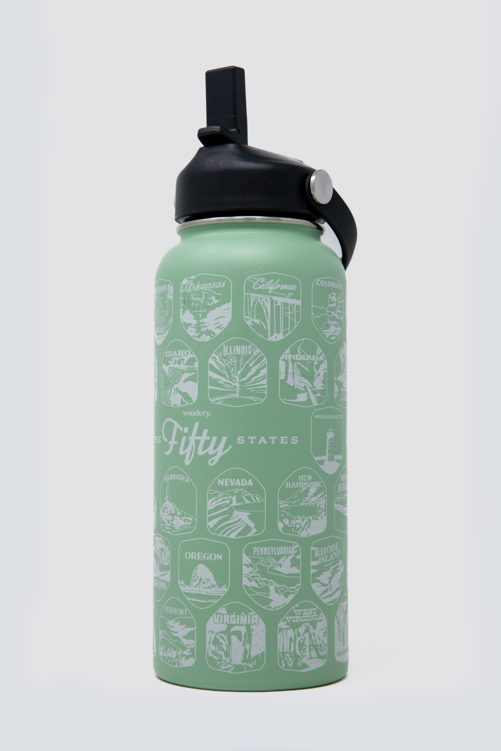 Green HydroFlask Water Bottle